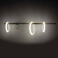 Marchetti LED wall light Ulaop, three rings, right, black