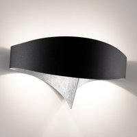 Selène Scudo LED wall lamp with silver leaf