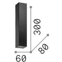 Ideallux Ideal Lux vägglampa Sky guldfärgad metall höjd 30 cm upp/ner