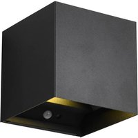 LED-Akku-Außenwandlampe Talent, schwarz, Breite 10 cm Sensor