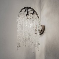 Lucea Grape vägglampa, pearl black, 2 lampor, kristallglas