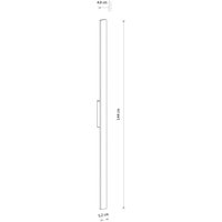 Nowodvorski Lighting LED-vägglampa Demi L, tegelröd, aluminium, höjd 144 cm, IP54