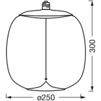 OSRAM Vintage 1906 Big Oval, amber, E27, 2,700 K, filament