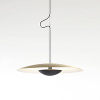 MARSET Ginger LED-pendel, triac Ø32cm mässing/vit