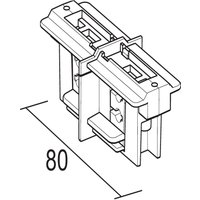 Ivela longitudinal connector three-circuit track LKM, black