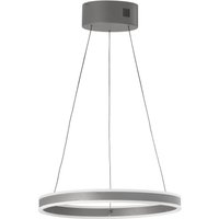 FISCHER & HONSEL Silvio LED hanging light, Ø 50 cm, sand grey, metal, CCT,