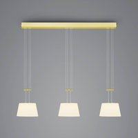 BANKAMP Conus LED pendant light, 3-bulb, brass