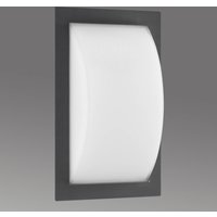 LCD Ivette outdoor wall light, graphite, E27, glass