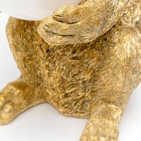 KARE Sweet Rabbit table lamp, gold-coloured, 15 cm high, E27