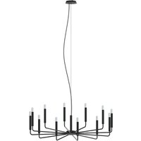 Nowodvorski Lighting Ljuskrona ORTO B, svart, metall, Ø 103 cm, 12 lampor