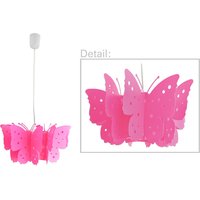 Näve Hänglampa Kizi i rosa med fjärilar