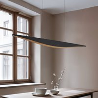 Lucande LED-pendellampa Clavit, svart, 140 cm, CCT