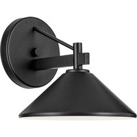 Außenwandlampe Ripley, schwarz, Breite 20 cm, Metall, IP44