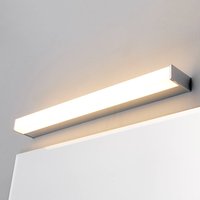 Lindby LED-vägglampa Philippa, kantig, 59 cm, krom, IP44
