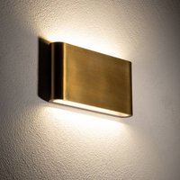 Nowodvorski Lighting LED-vägglampa Semi M, aluminium, guld, längd 17,5 cm