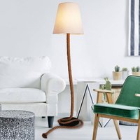 Näve Textilgolvlampa Rope med naturrep