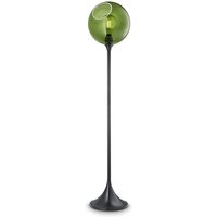 DESIGN BY US Ballroom floor lamp, green, glass, hand-blown, dimmable