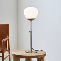 Markslöjd Rise table lamp, height 75 cm, antique brass, iron, glass