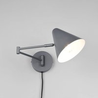 Trio Lighting Vägglampa Cosima, antracit, utskjutande del 54 cm, metall
