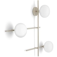 miloox by Sforzin Mikado vägglampa, cipria/vit, 3 lampor, glas, metall