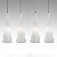 Selène Costa Rica pendant light, 4-bulb, white
