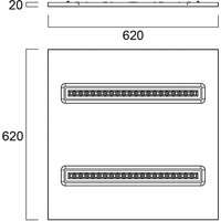 Sylvania Opticlip panel 625 4 000 K C8 WH CC biały