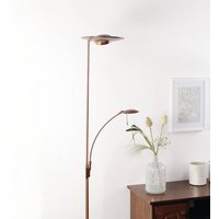 Steinhauer Bronze-coloured LED floor lamp Zenith with dimmer