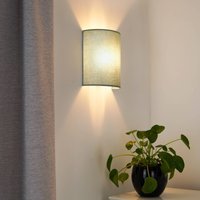 Duolla Celine wall light, sage, fabric, E27