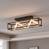 Stars of Light LED ceiling lamp, Penela, black/gold, 87 cm, CCT