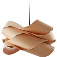 LZF LAMPS LZF Link pendant, black cable Ø 46 cm, beech