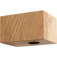 Segula Cozy wall light, oiled oak, cube shape, E27