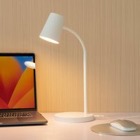 Lindby LED-bordslampa Ailina, höjd 36 cm, vit, dimbar