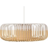 Forestier pendellampa Bamboo XL, Ø 60 cm, vit