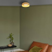 Plafonnier LED OSRAM Decor Bamboo Paper, Ø 30 cm, bambou