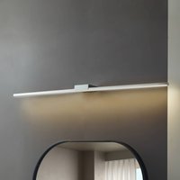 Lucande LED-spegellampa Kivana, krom, metall, 120 cm, IP44