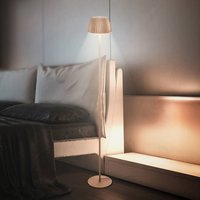 Lampa stojąca LED Loca, brązowa, wysokość 123 cm, tworzywo sztuczne/metal