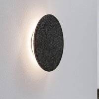 Paulmann Applique murale LED Tulga, Ø 20 cm, anthracite, feutre