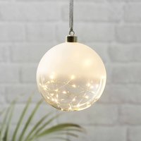 STAR TRADING Glow LED decorative bauble frosted/clear Ø 15 cm