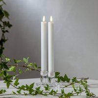 STAR TRADING LED candle Flame strip, white, 25 cm, wax battery set of 2