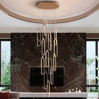 Schuller Valencia LED-hänglampa Colette roséguld 14-lampor Ø 60cm fjärrkontroll