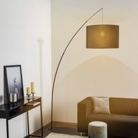 TK Lighting Lampe sur pied Moby Black, tissu