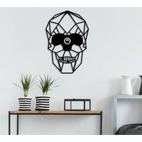 Opviq Vägglampa W-050, svart dödskalle, laserskuren