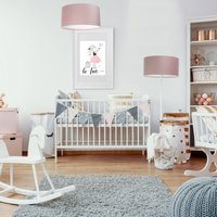 Maco Design Hänglampa Rosabelle, cylinder rosa 1 lampa Ø50cm