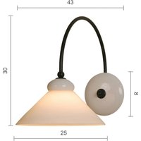 Menzel Provence La Maison wall light, white