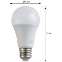 Arcchio LED-lampa, E27 3,8W, opal, 4000K, 806 lm