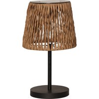 LED-Solar-Tischlampe Cesta 48cm braun/schwarz Plastik/Metall