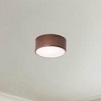 TEMAR LIGHTING Plafonnier Cleo, Ø 20 cm, IP54, couleur cuivre, métal, E27