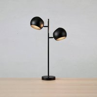 Markslöjd Edgar table lamp, 2-bulb, black