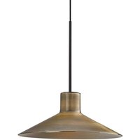 Bover LED-hänglampa Platet, svart/mässingfärgad Ø 20 cm