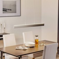 Knapstein LED pendant light Runa, nickel, length 92 cm
